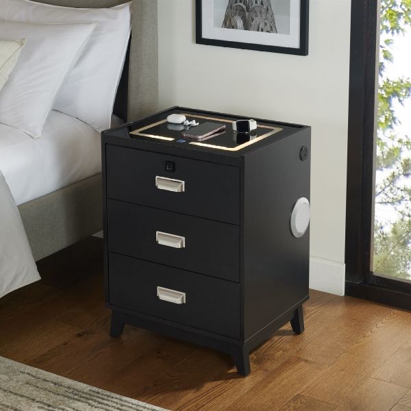 Picture of Rio - Black 3-Drawer Nightstand