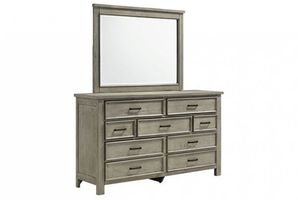 Picture of Sullivan - Gray 9-Drawer Dresser & Mirror