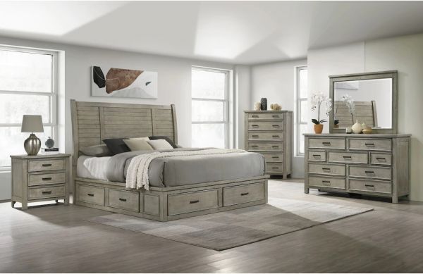 Picture of Sullivan - Grey King Storage Bed