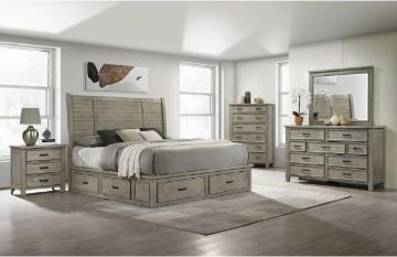 Show details for Sullivan - Grey Queen Storage Bed Picture of Sullivan - Grey Queen Storage Bed