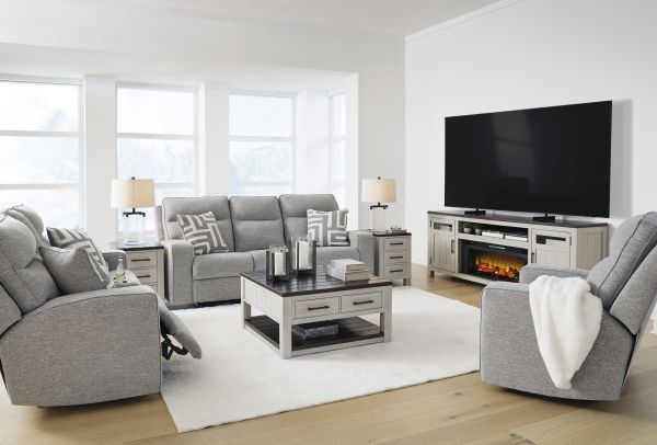 Picture of Biscoe - Pewter Power Recliner Loveseat