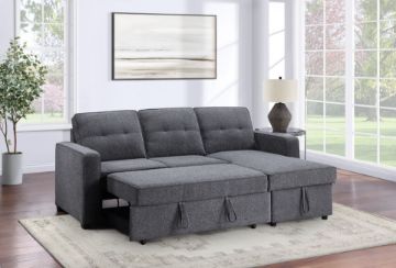 Show details for Noah - Grey Loveseat W/ Chaise Picture of Noah - Grey Loveseat W/ Chaise