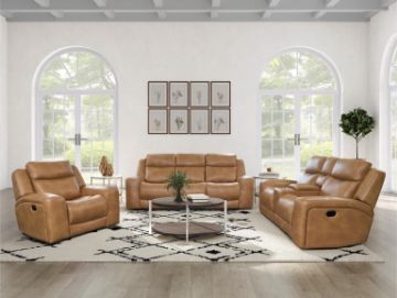 Show details for MONTANA CARAMEL RECLINING SOFA Picture of MONTANA CARAMEL RECLINING SOFA
