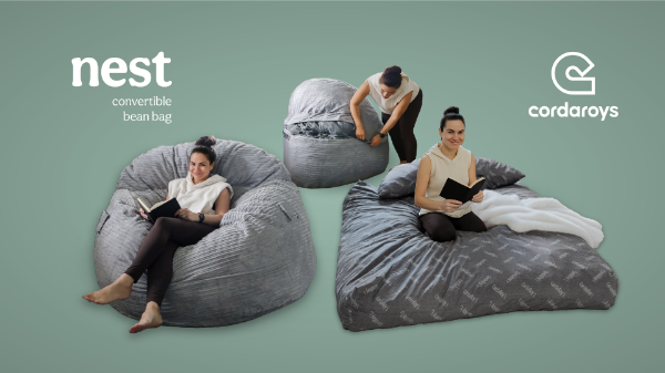 Picture of Queen Nest Terry Corduroy Dark Grey 