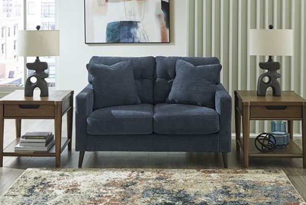 Picture of Bixler - Navy Loveseat