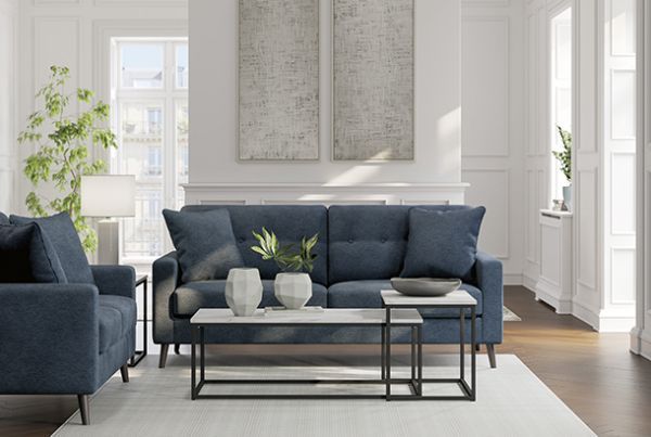 Picture of Bixler - Navy Sofa