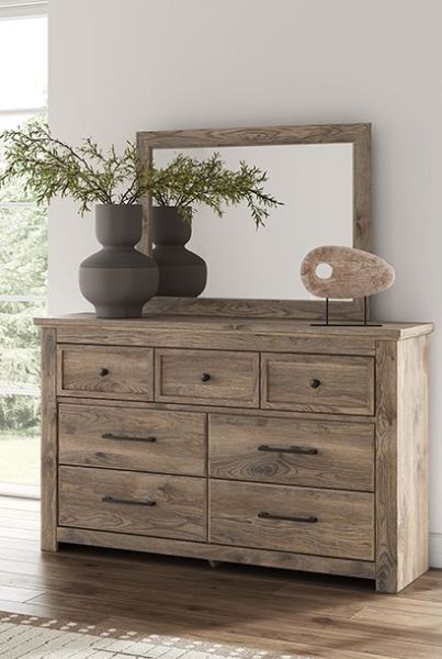 Picture of Rusticott - Brown Dresser & Mirror