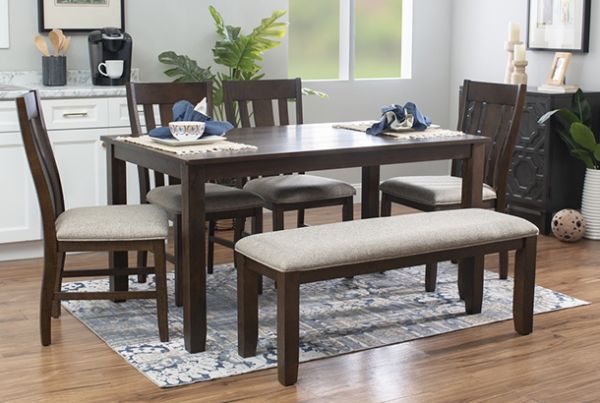 Picture of Landry - Brown 6pc Dining Set