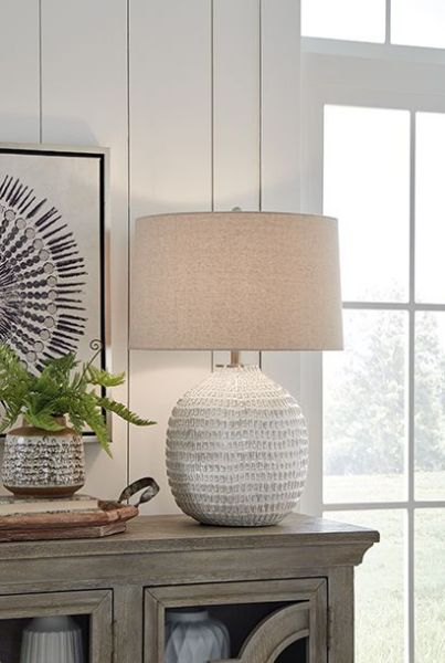 Picture of Jamon - Beige Ceramic Table Lamp