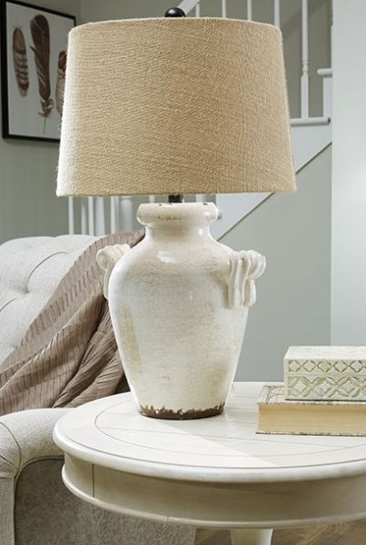 Picture of Emelda - Cream Ceramic Table Lamp