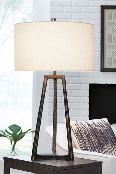 Picture of Ryandale - Antique Black Metal Table Lamp