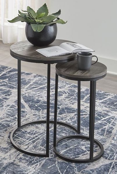 Picture of Briarsboro - Black & Gray 2pc Accent Table Set
