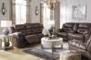 Picture of Stoneland - Chocolate Reclining Loveseat with Console