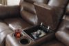 Picture of Stoneland - Chocolate Reclining Loveseat with Console