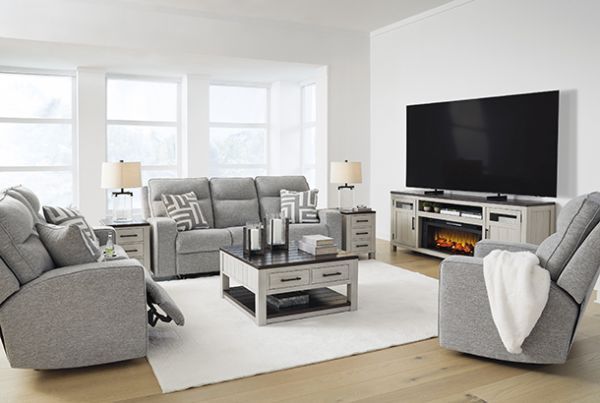 Picture of Biscoe - Pewter Power Reclining Sofa