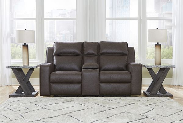 Picture of Lavenhorne - Umber Reclining Loveseat with Console