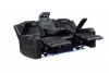 Picture of Radiant - Black Power Reclining Sofa with Drop Down Table