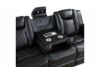 Picture of Radiant - Black Power Reclining Sofa with Drop Down Table