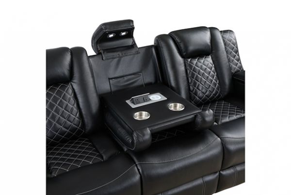 Radiant - Black 3PC Power Reclining Sectional