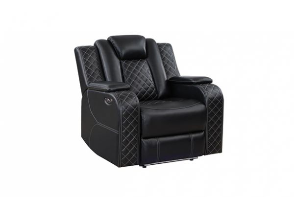 Radiant - Black Power Recliner | Kimbrell's Furniture