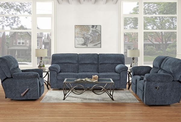 Picture of Wow - Navy Reclining Sofa