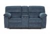 Picture of Wow - Navy Reclining Loveseat with Console