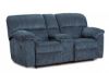 Picture of Wow - Navy Reclining Loveseat with Console