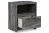Picture of Baystorm - Gray 1-Drawer Nightstand with USB