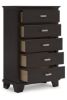 Picture of Covetown - Brown 5-Drawer Chest