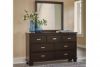 Picture of Covetown - Brown 7-Drawer Dresser & Mirror