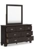 Picture of Covetown - Brown 7-Drawer Dresser & Mirror