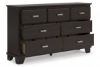 Picture of Covetown - Brown 7-Drawer Dresser & Mirror