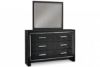 Picture of Kaydell - Black Dresser & Mirror