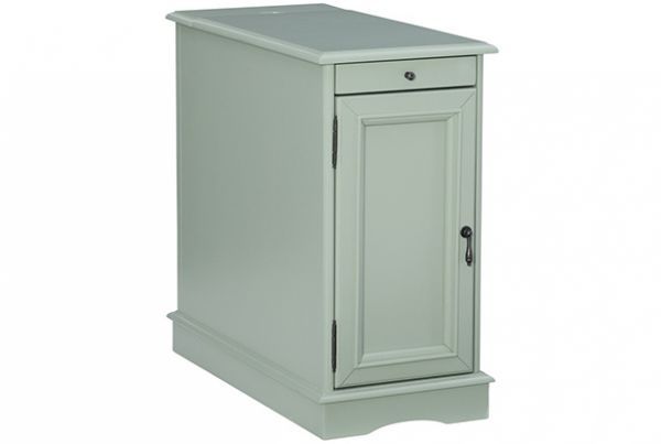 Picture of Barron - Sage Green Accent Table with USB