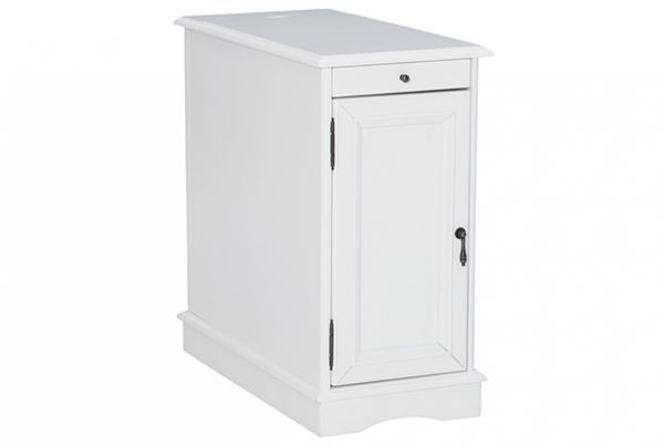 Picture of Barron - Artic White Accent Table with USB