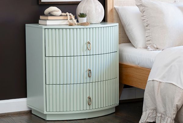 Picture of Cierra - Sage Green 3-Drawer Nightstand