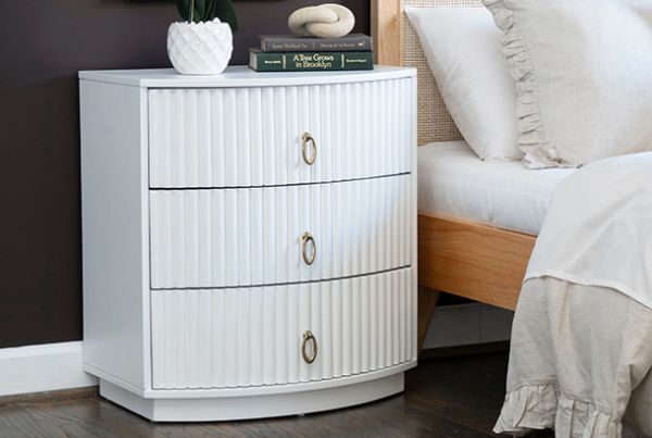 Picture of Cierra - White 3-Drawer Nightstand