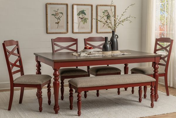 Picture of Trimble - Red 2-Tone 6PC Dining Set