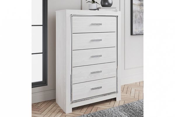 Picture of Altyra - White 5-Drawer Chest