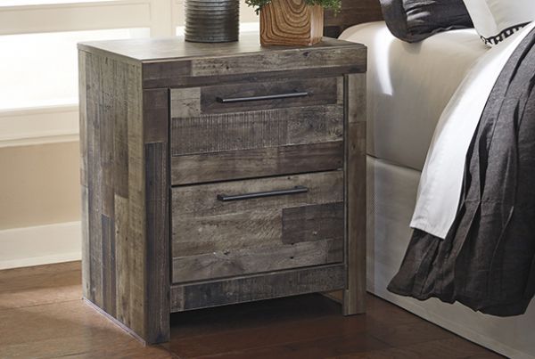 Picture of Derekson - Multi Gray 2-Drawer Night Stand with USB