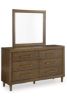 Picture of Lyncott - Brown Dresser & Mirror