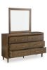 Picture of Lyncott - Brown Dresser & Mirror