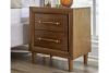 Picture of Lyncott - Brown Nightstand with USB & 2 Outlets