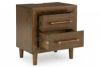 Picture of Lyncott - Brown Nightstand with USB & 2 Outlets