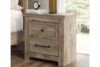 Picture of Rusticott - Brown 2-Drawer Nightstand with USB