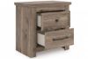 Picture of Rusticott - Brown 2-Drawer Nightstand with USB