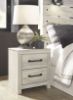 Picture of Cambeck - White 2-Drawer Nightstand with USB