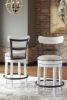 Picture of Valebeck - White 24" Swivel Barstool
