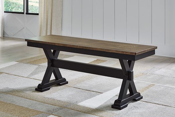 Picture of Wildenauer - Brown/Black  Dining Bench