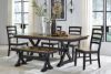 Picture of Wildenauer - Brown/Black 6PC Dining Set